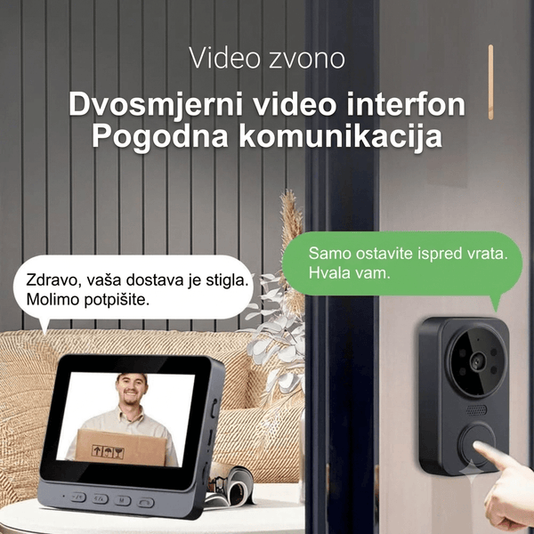 Pametno Zvono sa Kamerom i IPS Ekranom - Zoro