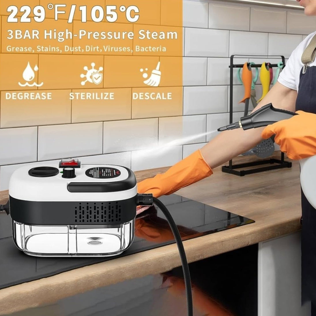 Parni čistač s nastavcima 2500W - Zoro