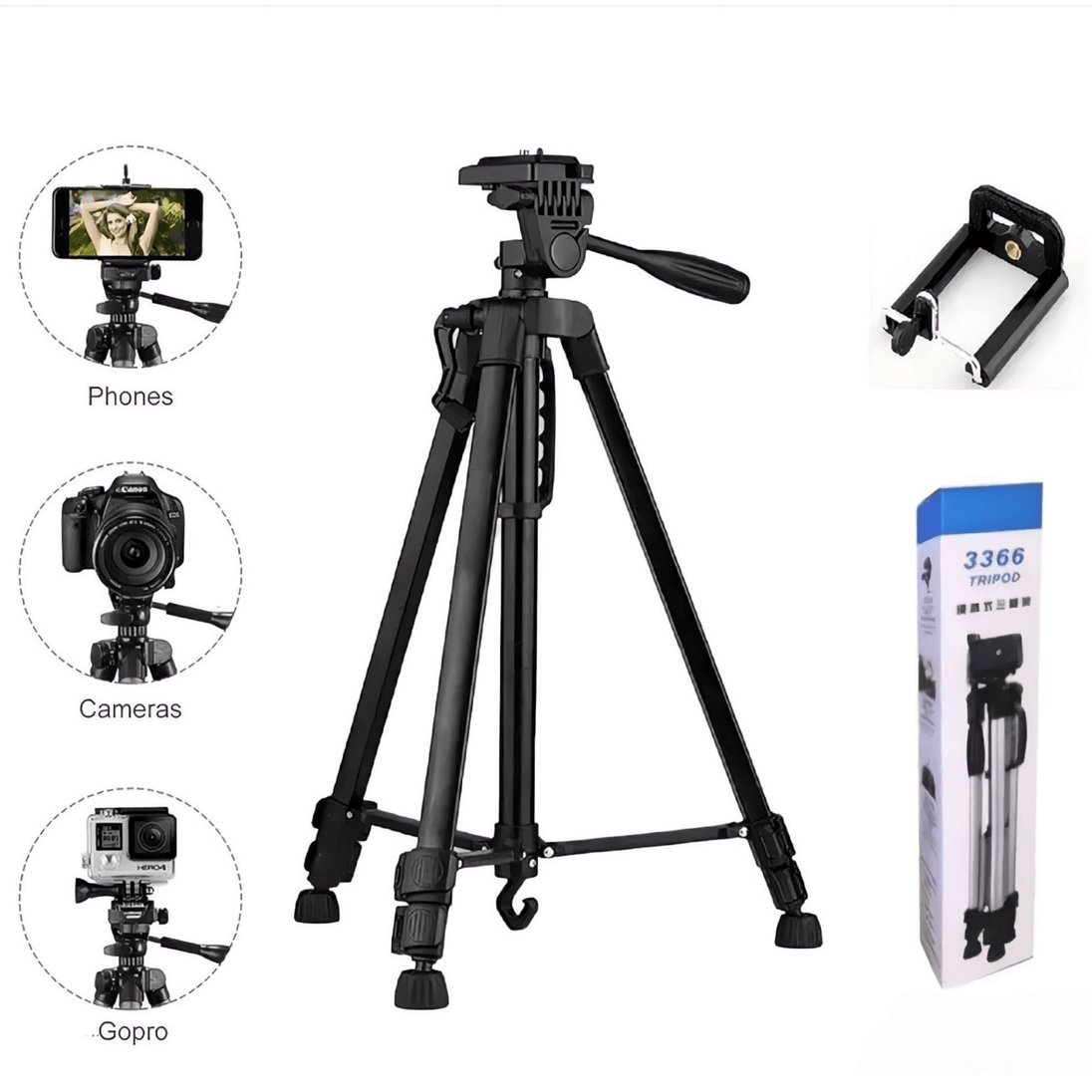 Podesivi stativ za kameru Tripod "3366" - Zoro