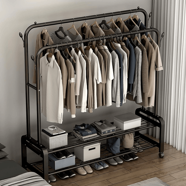 Prijenosni dupli rotirajući stalak za odjeću - Zoro