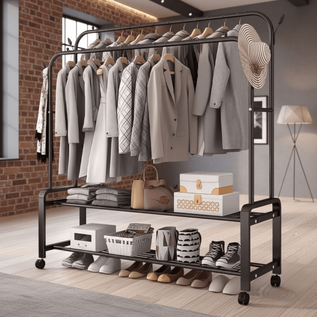 Prijenosni dupli rotirajući stalak za odjeću "Ravella" - Zoro