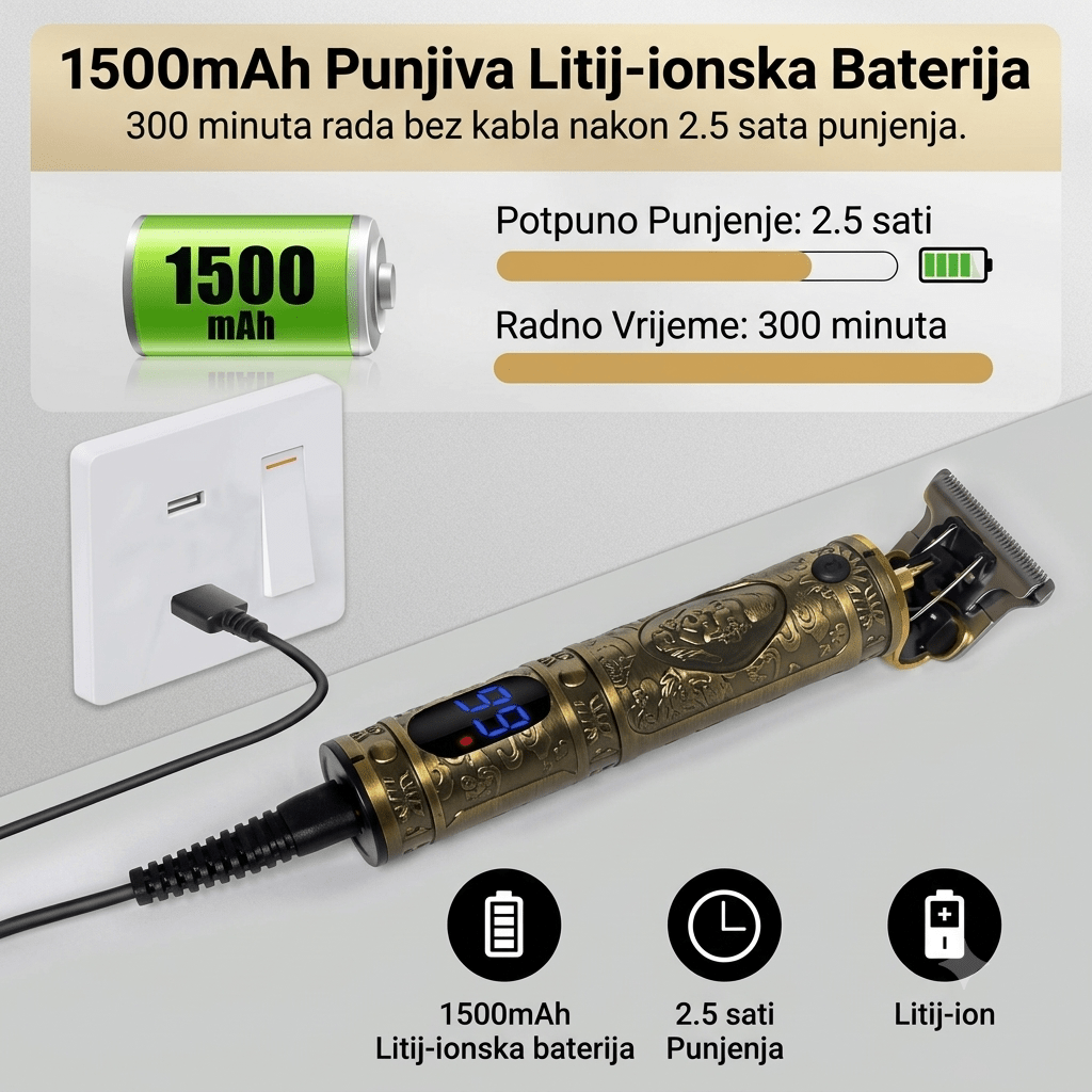 Profesionalni Metalni Trimer za Kosu i Bradu "HQ288" Rozia - Zoro