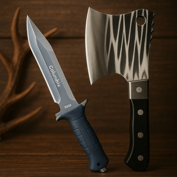 Ručno Kovani Set: Satara + Lovački Nož - Zoro