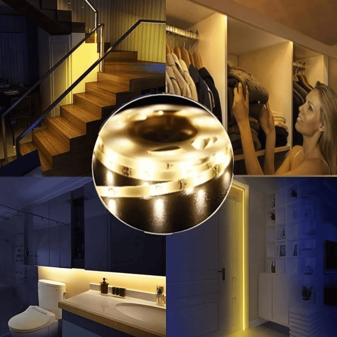 Samoljepljiva LED Traka sa Senzorom Pokreta (1 m) - Zoro