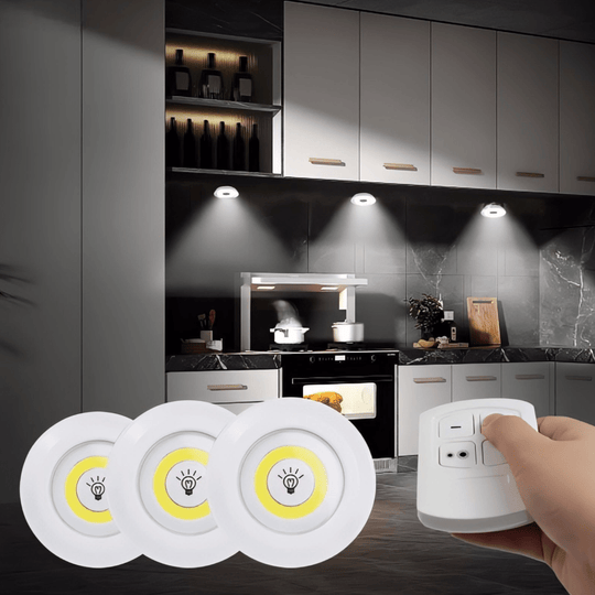 Samoljepljive 3 LED Lampe s Daljinskim - Zoro