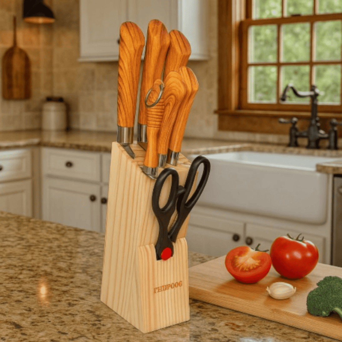 Set noževa u drvenom stalku "T - 004B" - Zoro