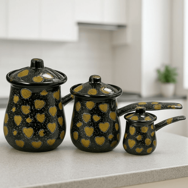 Set od 3 Džezve za kafu "Heart" - Zoro