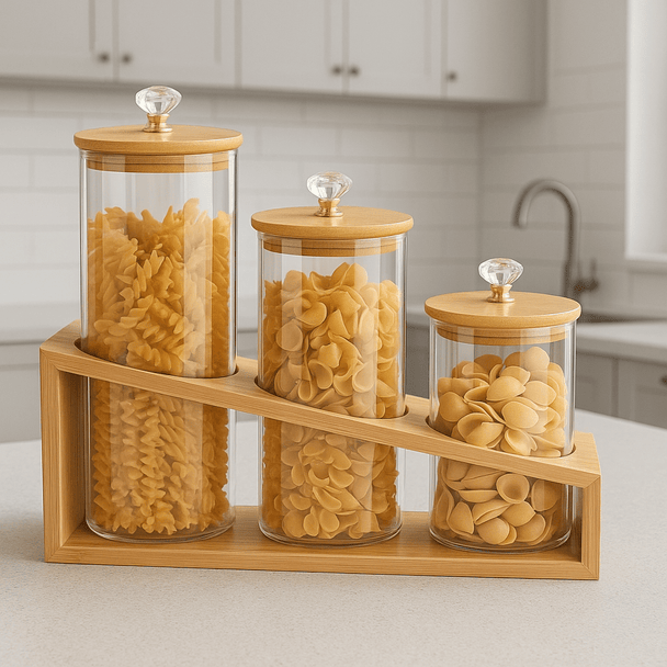 Set Staklenki u Drvenom Stalku - Zoro