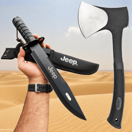 Sjekira + Nož s Kompasom JEEP - Zoro