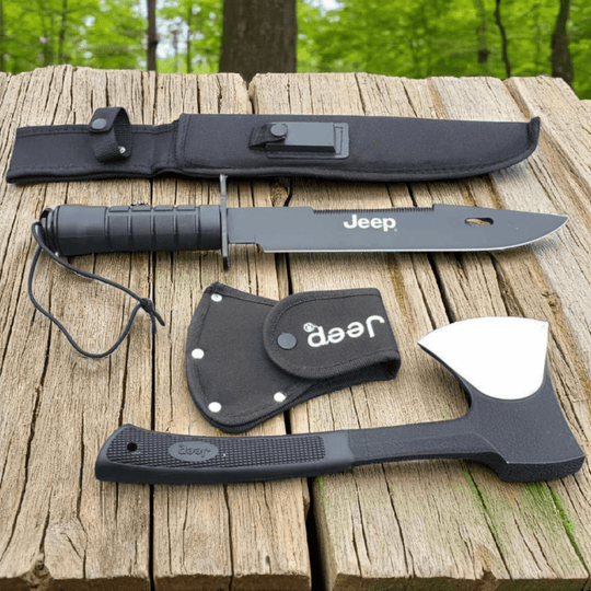 Sjekira + Nož s Kompasom JEEP - Zoro