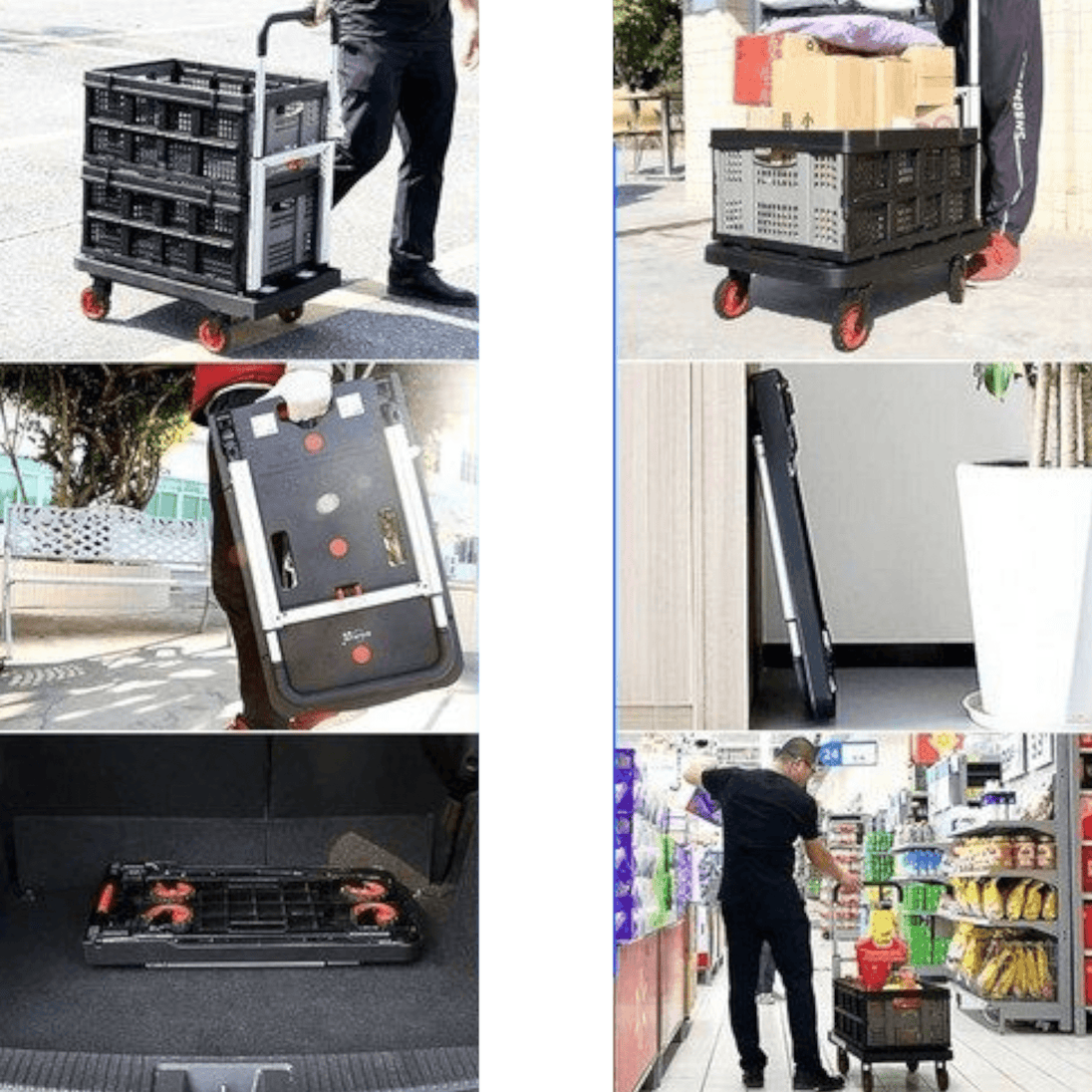 Sklopiva višenamjenska kolica s platformom (do 300 kg) - Zoro