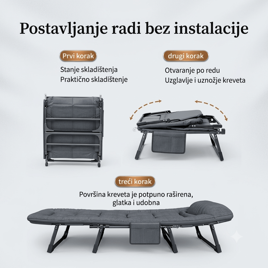 Sklopivi Prenosivi Krevet - Zoro