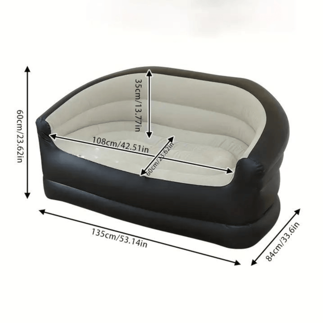 Sofa na naduvavanje "Black" - Zoro