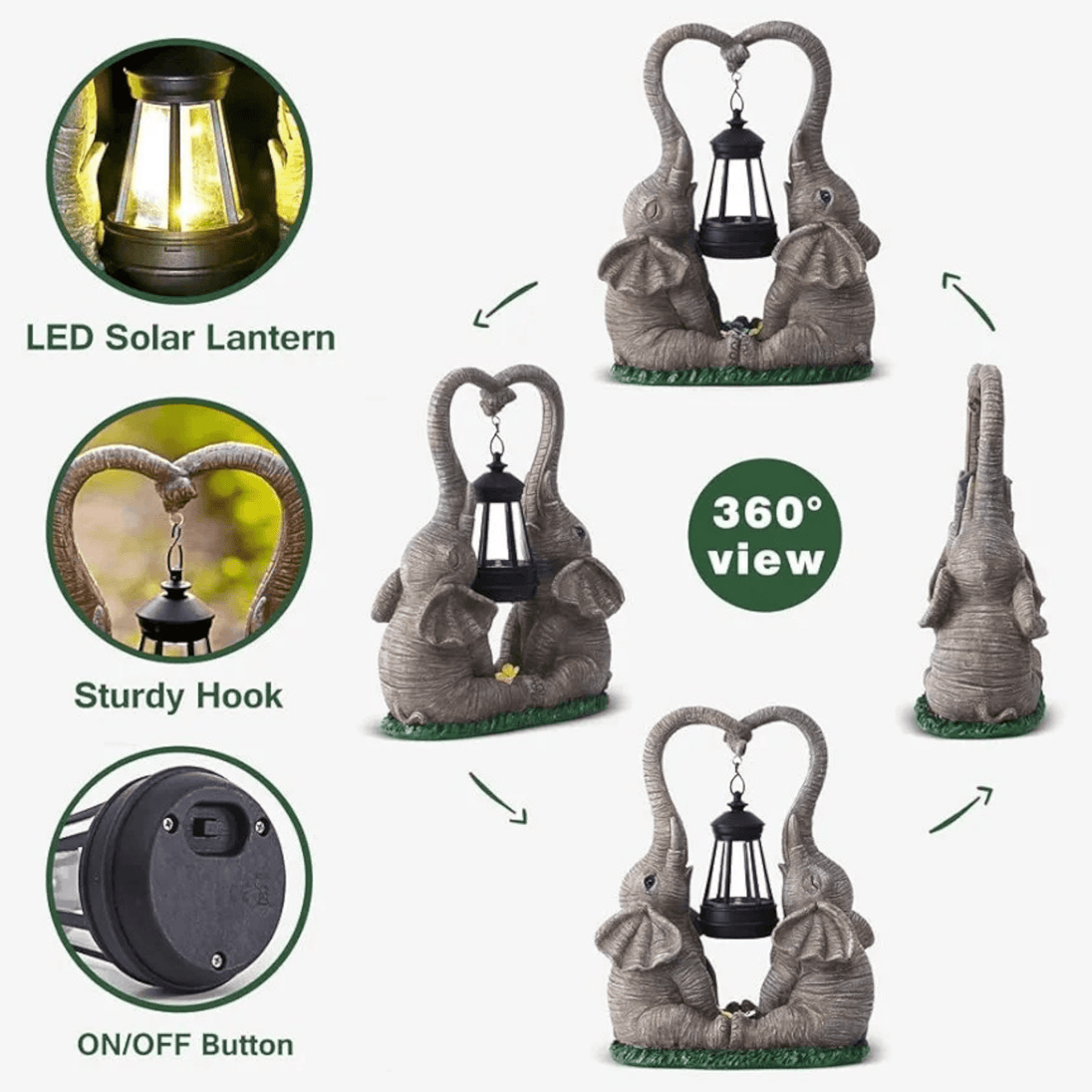 Solarna Lampa "Zaljubljeni Slonovi" - Zoro