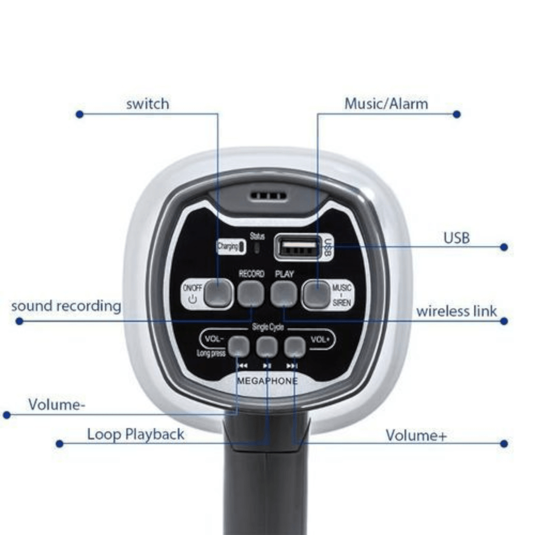 Solarni Bluetooth Zvučnik Megafon "DV - 685" - Zoro