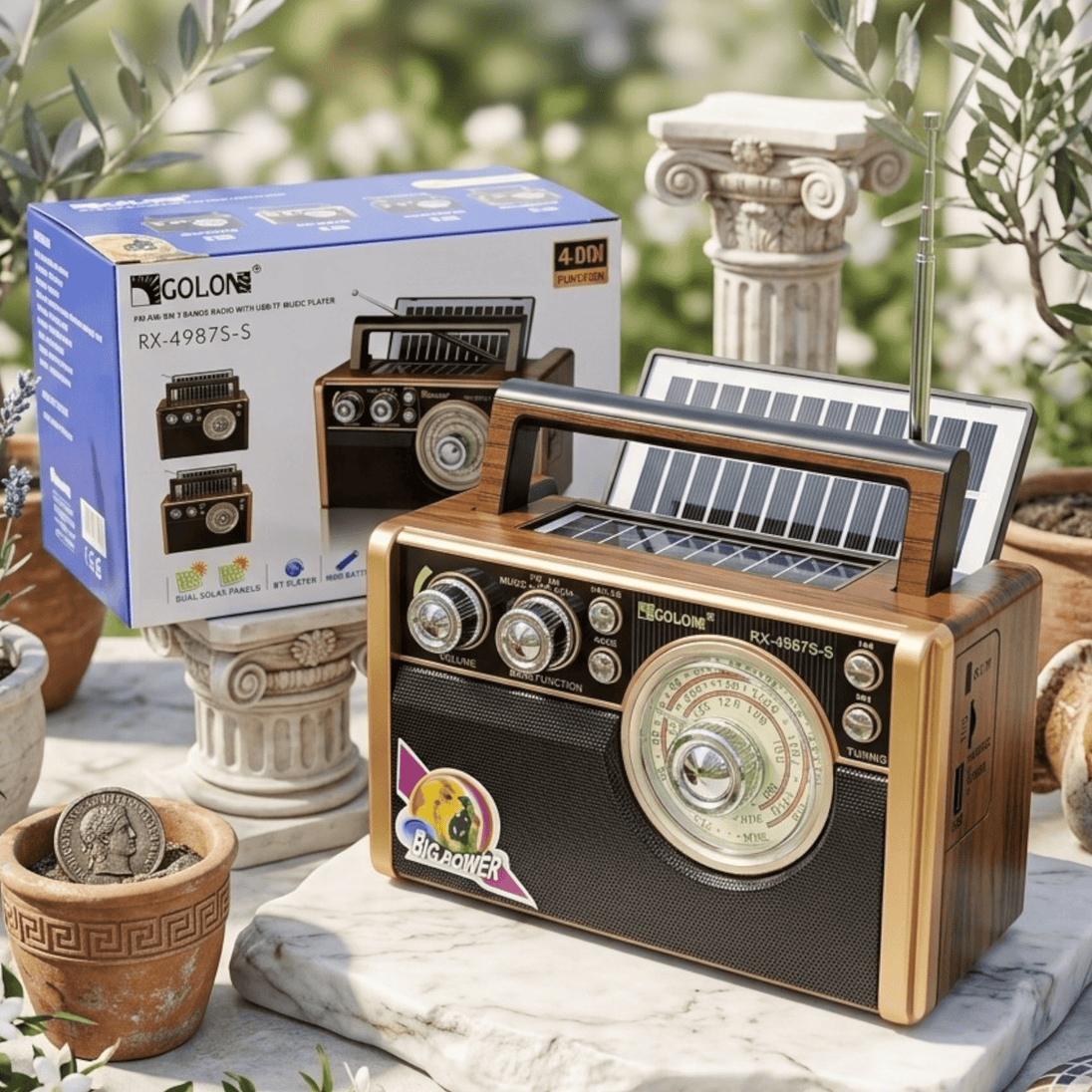 Solarni Retro Radio Golon "RX - 4987S" - Zoro