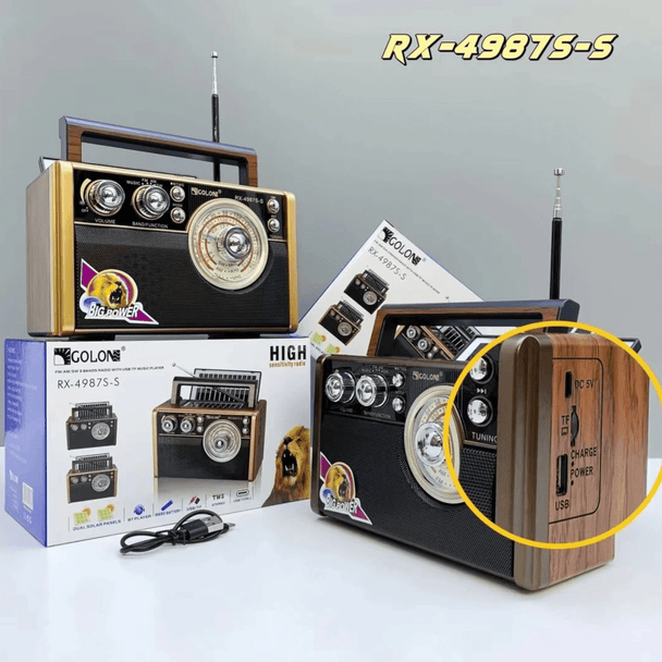 Solarni Retro Radio Golon "RX - 4987S" - Zoro