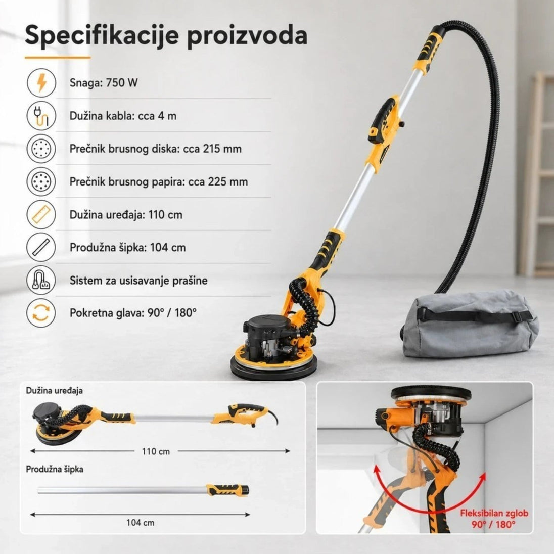 Teleskopska Žirafa sa Setom Opreme (750W) - Zoro