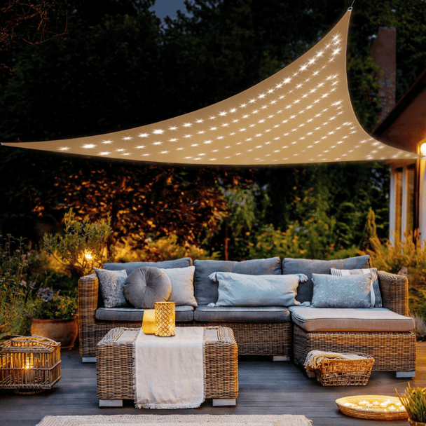 Tenda sa solarnim panelom, 140 LED dioda - Zoro