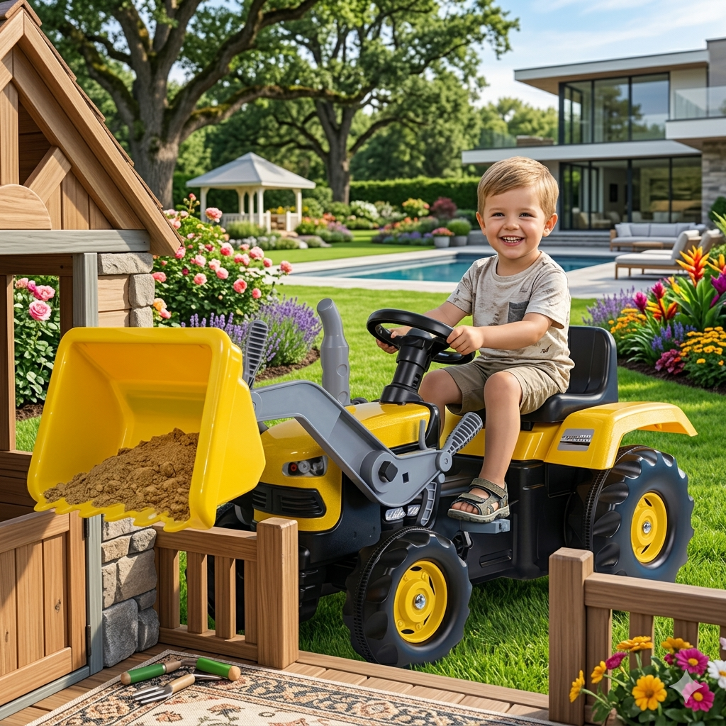 Traktor na Pedale sa Kašikom "Dolu" - Zoro