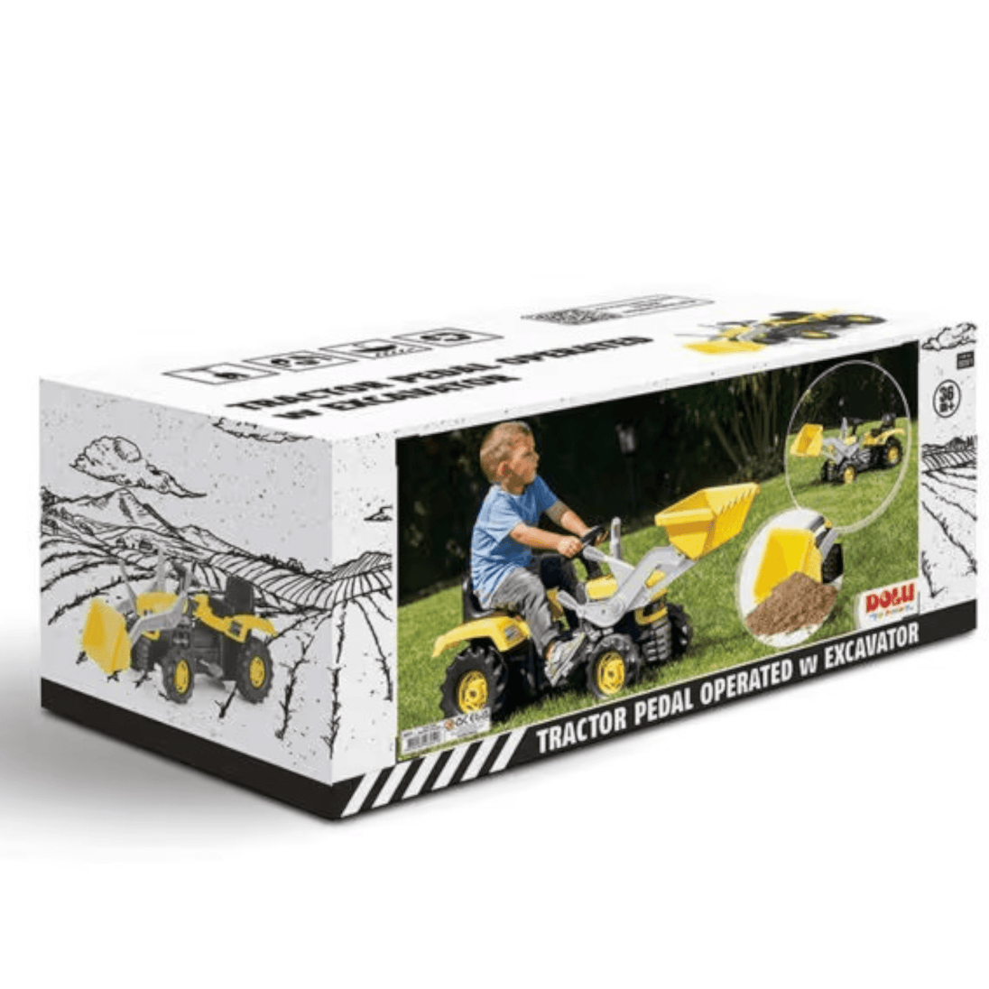 Traktor na Pedale sa Kašikom "Dolu" - Zoro