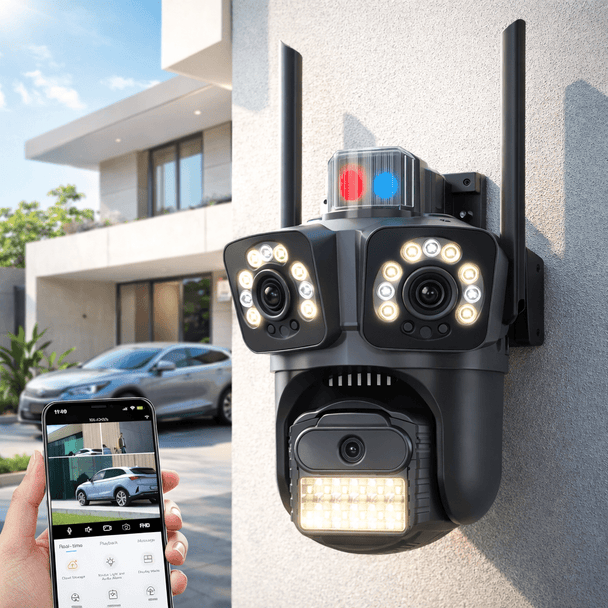 Triple - Lens WiFi Nadzorna Kamera - Zoro