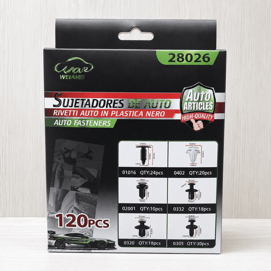 Univerzalni Set Auto Žabica i Kopči (120 komada) - Zoro