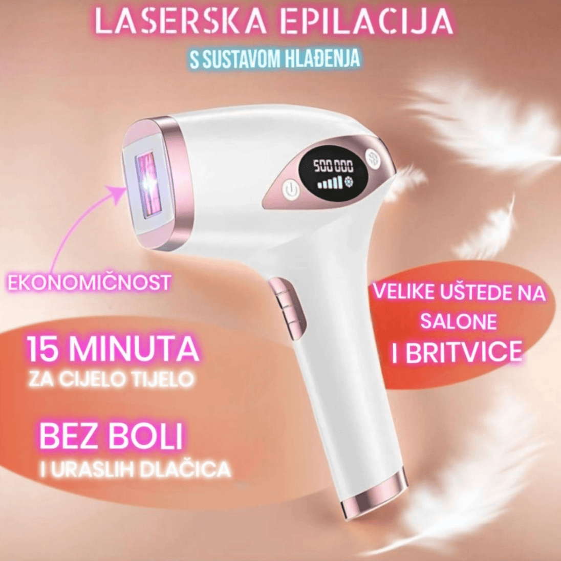 Uređaj za lasersku epilaciju s ledenim efektom - Zoro