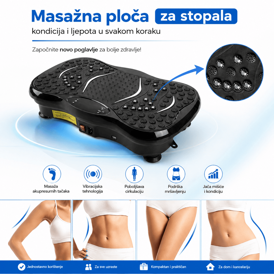 Vibrirajuća Fitness Ploča sa Bluetooth Zvučnikom - Zoro