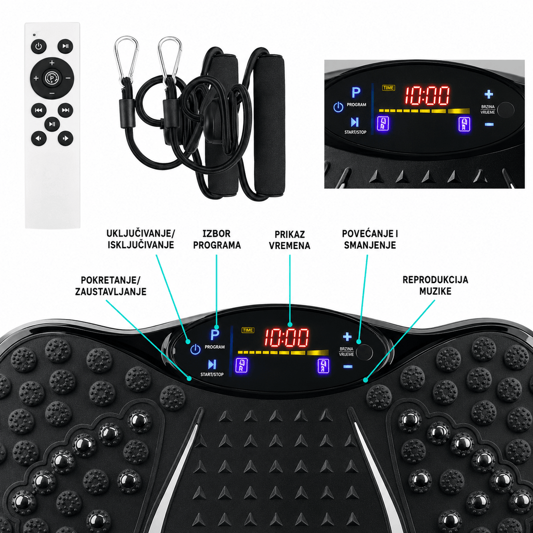 Vibrirajuća Fitness Ploča sa Bluetooth Zvučnikom - Zoro