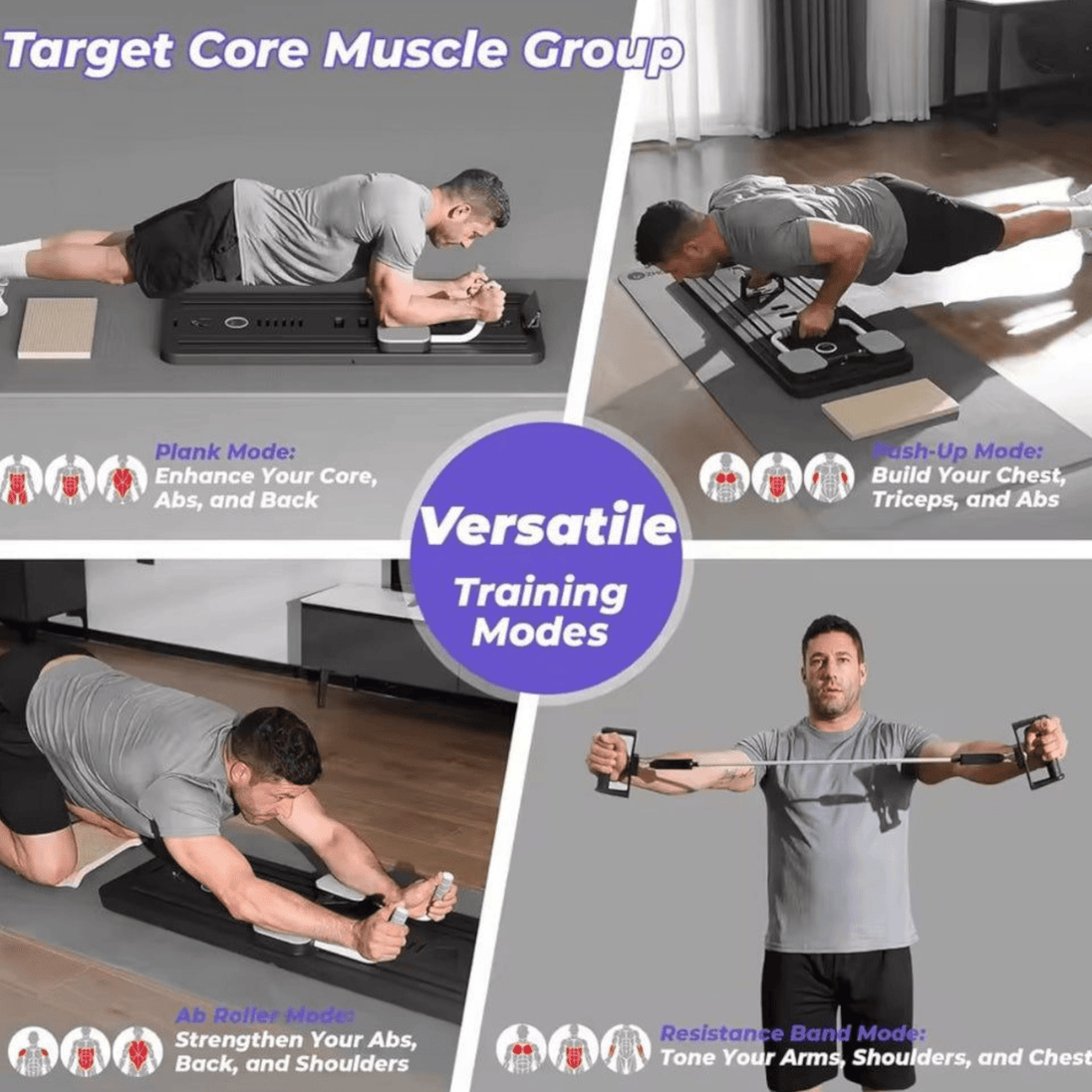 Višenamjenska sklopiva fitness daska 4u1 - Zoro