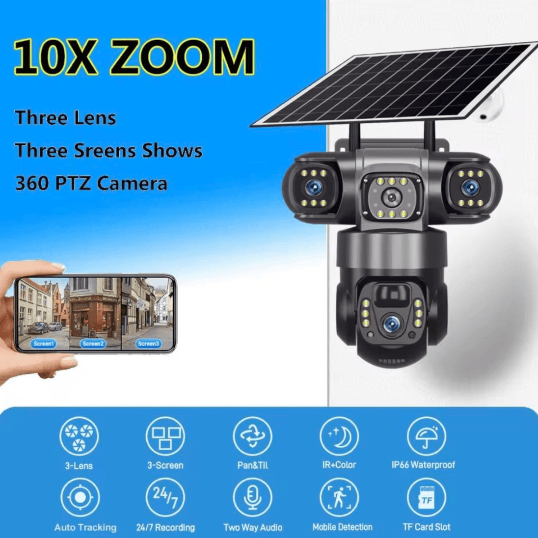 WIFI Pametna Solarna Kamera "V380" - Zoro