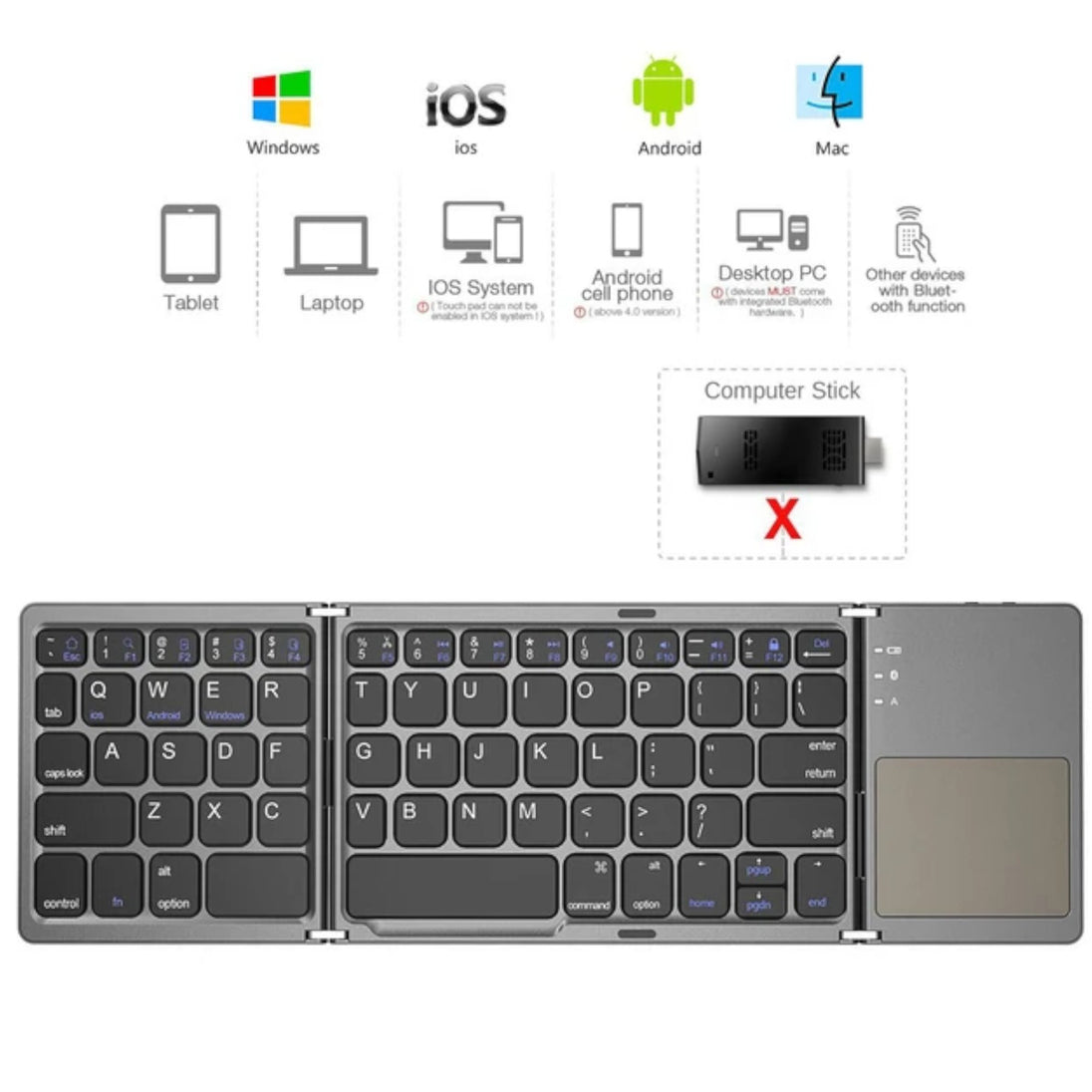 Bluetooth Sklopiva Tipkovnica - Zoro