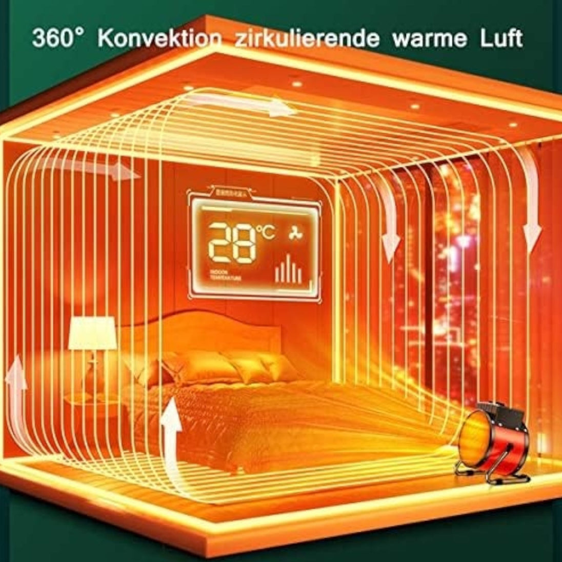 "Edon" Prijenosna Grijalica 2000W - Zoro