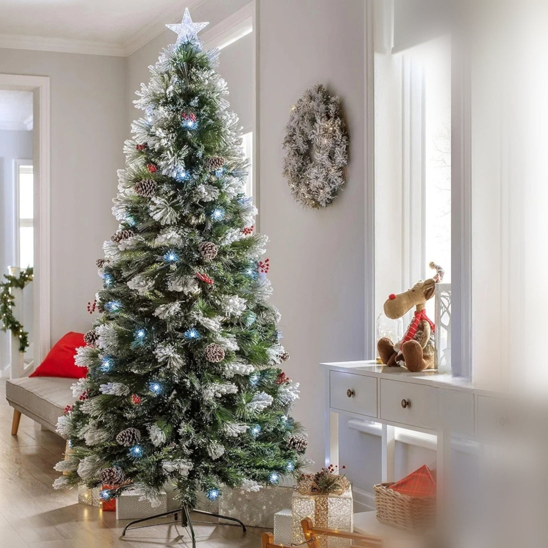 Novogodišnja Jelka s Ugrađenim Lampicama i Ukrasima (210cm) - Zoro